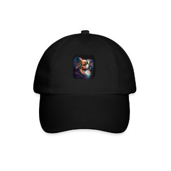 Hunde Spruch Papillon Design für Hundeliebhaber - Baseballkappe - Schwarz/Schwarz - Vorne