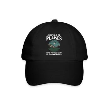 Fallschirmspringen, Fallschirmspringer - Baseballkappe - Schwarz/Schwarz - Vorne