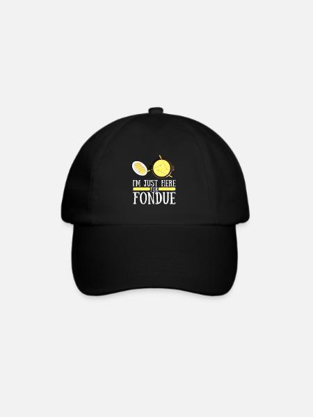 Swiss Cheese Fondue - Baseballkappe - Schwarz/Schwarz
