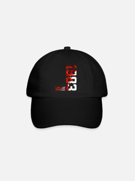 43. GEBURTSTAG 43 JAHRE LIMITED EDITION 1983 - Baseballkappe - Schwarz/Schwarz