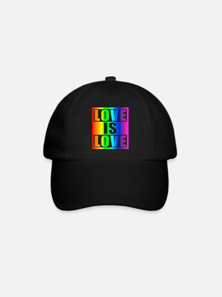 Love is love - Baseballkappe - Schwarz/Schwarz