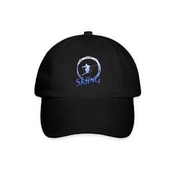 Skiing - Baseballkappe - Schwarz/Schwarz - Vorne
