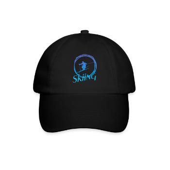 Skiing - Baseballkappe - Schwarz/Schwarz - Vorne