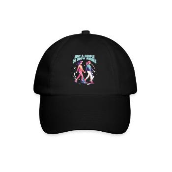 Eisläuferin Eislaufen Schlittschulaufen - Baseballkappe - Schwarz/Schwarz - Vorne
