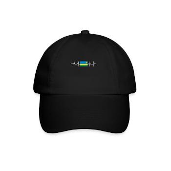 African Flag - Rwanda - Baseballkappe - Schwarz/Schwarz - Vorne