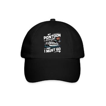 Pontonboot Kapitän Ponton Boote - Baseballkappe - Schwarz/Schwarz - Vorne