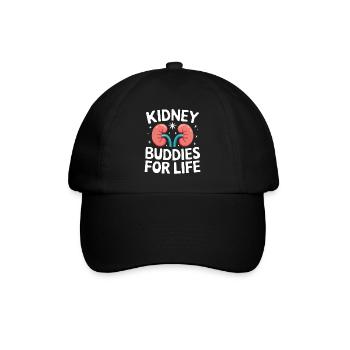 Nierenspender Niere Organspender - Baseballkappe - Schwarz/Schwarz - Vorne