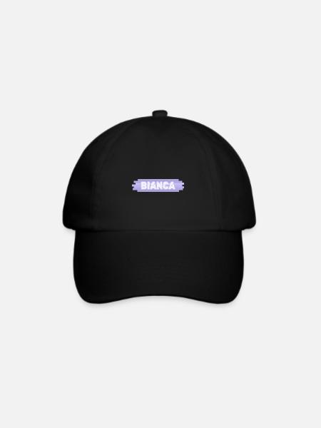 Geschenk für Bianca - Baseballkappe - Schwarz/Schwarz