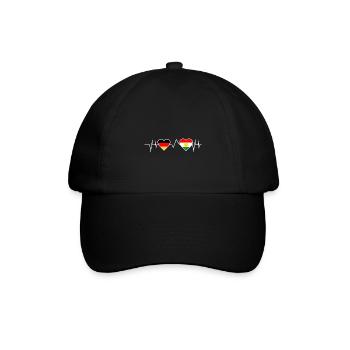 Kurden Kirdischer Herzschlag - Baseballkappe - Schwarz/Schwarz - Vorne