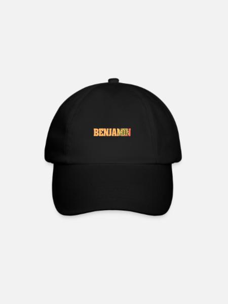 Geschenk für Benjamin - Baseballkappe - Schwarz/Schwarz