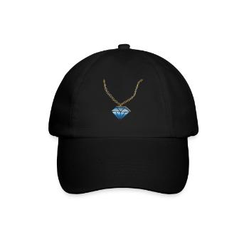 Kette Diamant - Baseballkappe - Schwarz/Schwarz - Vorne