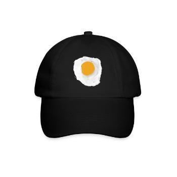 Spiegelei - Baseballkappe - Schwarz/Schwarz - Vorne