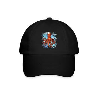 Oktopus ist mein Lieblingstier - Baseballkappe - Schwarz/Schwarz - Vorne
