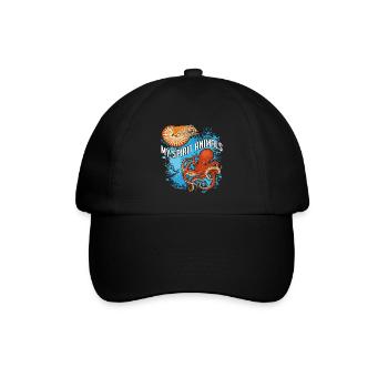 Nautilus und Oktopus sind meine Lieblingstiere - Baseballkappe - Schwarz/Schwarz - Vorne