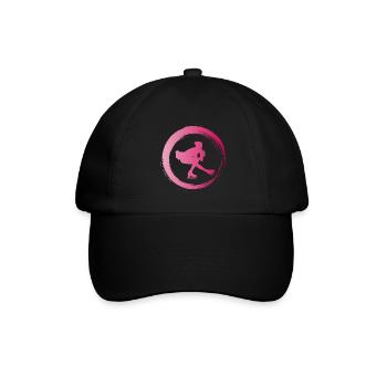 Sporty Hobby Leidenschaft Eiskunstlauf - Baseballkappe - Schwarz/Schwarz - Vorne