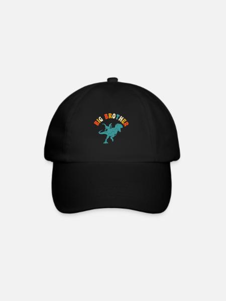 Beförderung zum Big Brother Dinosaurier Geschenk, Big Brother - Baseballkappe - Schwarz/Schwarz