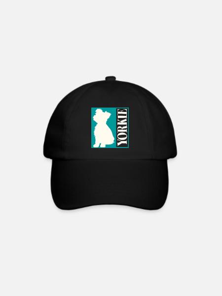Yorkie Yorkshire Terrier Silhouette - Baseballkappe - Schwarz/Schwarz