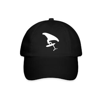 Dynamischer Wingsurfer auf dem Wasser - Baseballkappe - Schwarz/Schwarz - Vorne