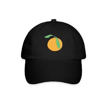 Orange - Baseballkappe - Schwarz/Schwarz - Vorne