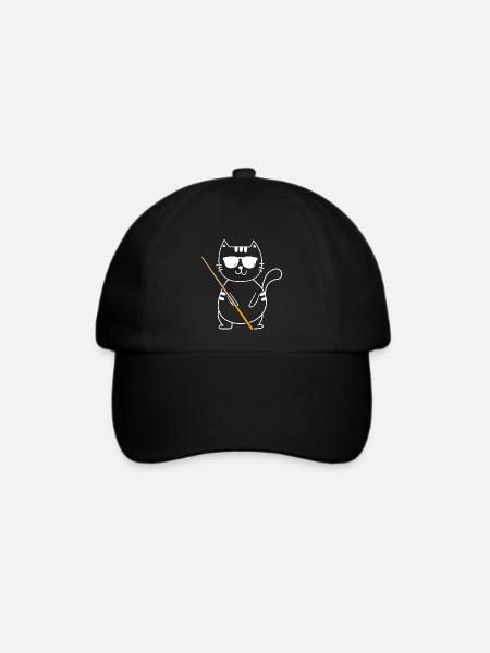 Billard 8-Ball - Baseballkappe - Schwarz/Schwarz