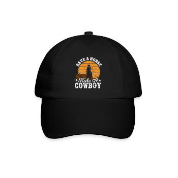 Save A Horse Ride Cowboy - Texas - Baseballkappe - Schwarz/Schwarz - Vorne