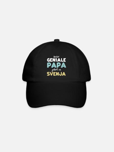 Dieser Geniale Papa Gehört Zu Sv... - Baseballkappe - Schwarz/Schwarz