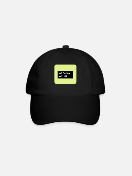 No Coffee no LIFE - Baseballkappe - Schwarz/Schwarz