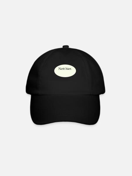 Nett hier Blanko Vorlage - Baseballkappe - Schwarz/Schwarz