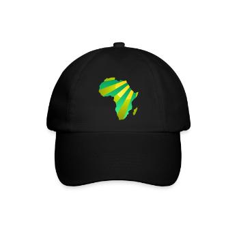 Tropischer Sonnenschein in Afrika - Baseballkappe - Schwarz/Schwarz - Vorne