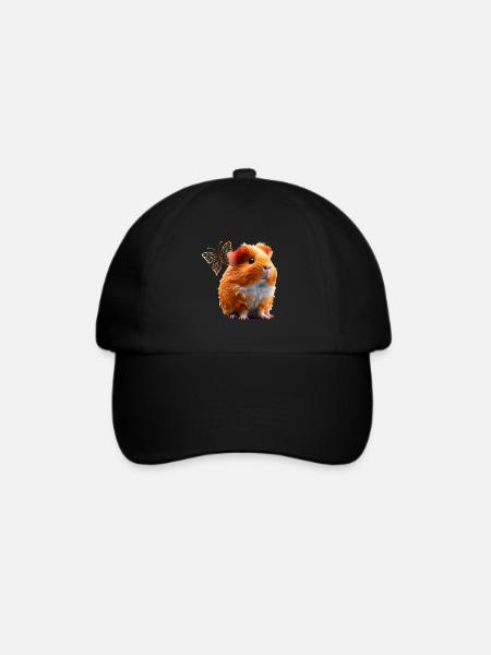 Meerschweinchen - Baseballkappe - Schwarz/Schwarz