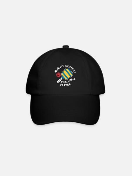World's Okayest Pickleball Player - Baseballkappe - Schwarz/Schwarz