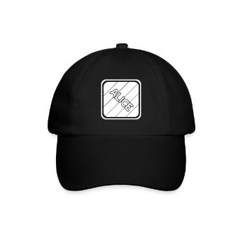 Alice als Mädchenname - Baseballkappe - Schwarz/Schwarz - Vorne