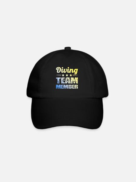 Diving Team - Baseballkappe - Schwarz/Schwarz