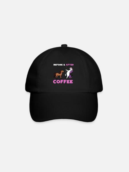 Before Coffee After Coffee - Baseballkappe - Schwarz/Schwarz