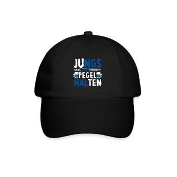 Jungs Pegel halten - Baseballkappe - Schwarz/Schwarz - Vorne