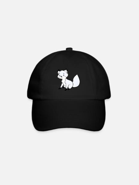 Polarfuchs - Baseballkappe - Schwarz/Schwarz