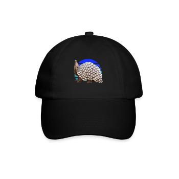 Niedliches Pangolin-Design - Baseballkappe - Schwarz/Schwarz - Vorne