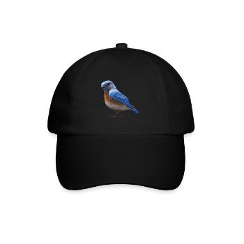Hüttensänger Vogel Design - Baseballkappe - Schwarz/Schwarz - Vorne