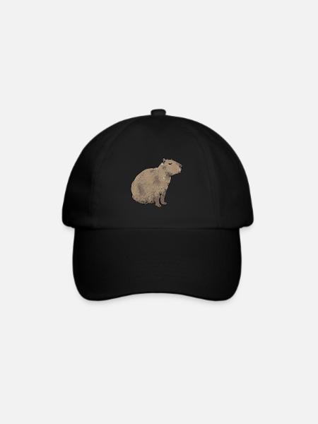Capybara Nagetier - Baseballkappe - Schwarz/Schwarz