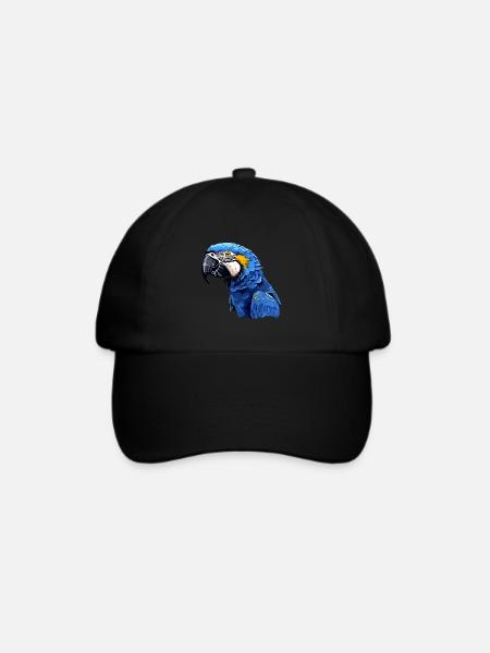 Hyazinth Ara - Baseballkappe - Schwarz/Schwarz