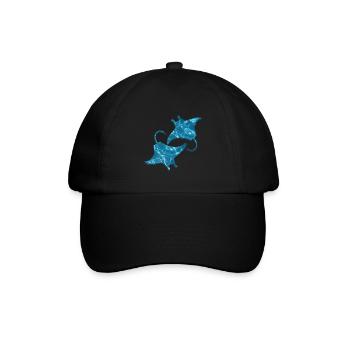 Niedlicher Mantarochen Mantarochen Liebhaber - Baseballkappe - Schwarz/Schwarz - Vorne