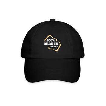 Brauer als Beruf - Baseballkappe - Schwarz/Schwarz - Vorne