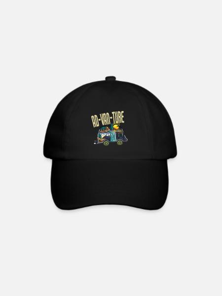 Ad-Van-Ture Camper - Baseballkappe - Schwarz/Schwarz