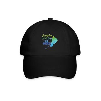 Eishockey - Baseballkappe - Schwarz/Schwarz - Vorne