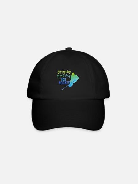 Eishockey - Baseballkappe - Schwarz/Schwarz