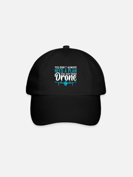 Dji Drohne Drohnenpilot Geschenk - Baseballkappe - Schwarz/Schwarz
