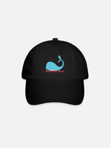 whale hello there - wal - Baseballkappe - Schwarz/Schwarz