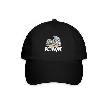 Petanque Petanque Geschenke für einen Petanque - Baseballkappe - Schwarz/Schwarz - Vorne