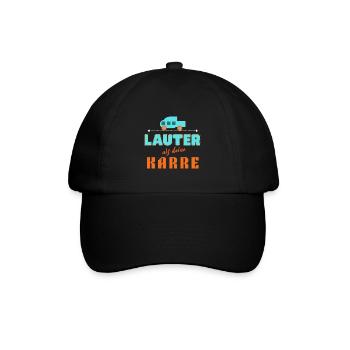lauter als deine Karre - Baseballkappe - Schwarz/Schwarz - Vorne
