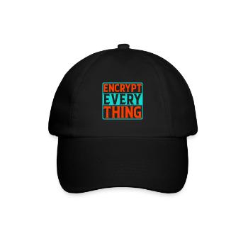 Encrypt Everything 4 - Baseballkappe - Schwarz/Schwarz - Vorne
